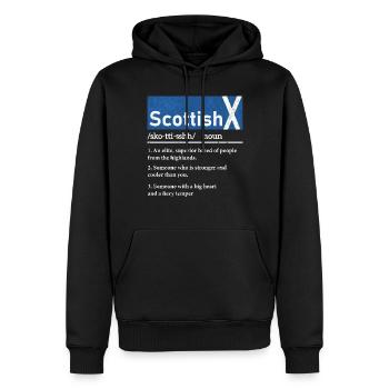 Scottish, Scottish Heritage, Écosse - Sweat à capuche Premium bio Homme - noir - Devant - Nico (187cm)