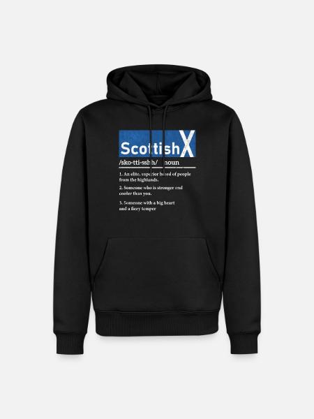 Scottish, Scottish Heritage, Scotland - Men’s Premium Organic Hoodie - black