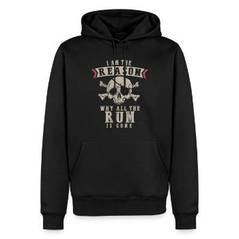 Rumtrinker, Rum - Männer Premium Bio Hoodie - Schwarz - Vorne - Nico (187cm)