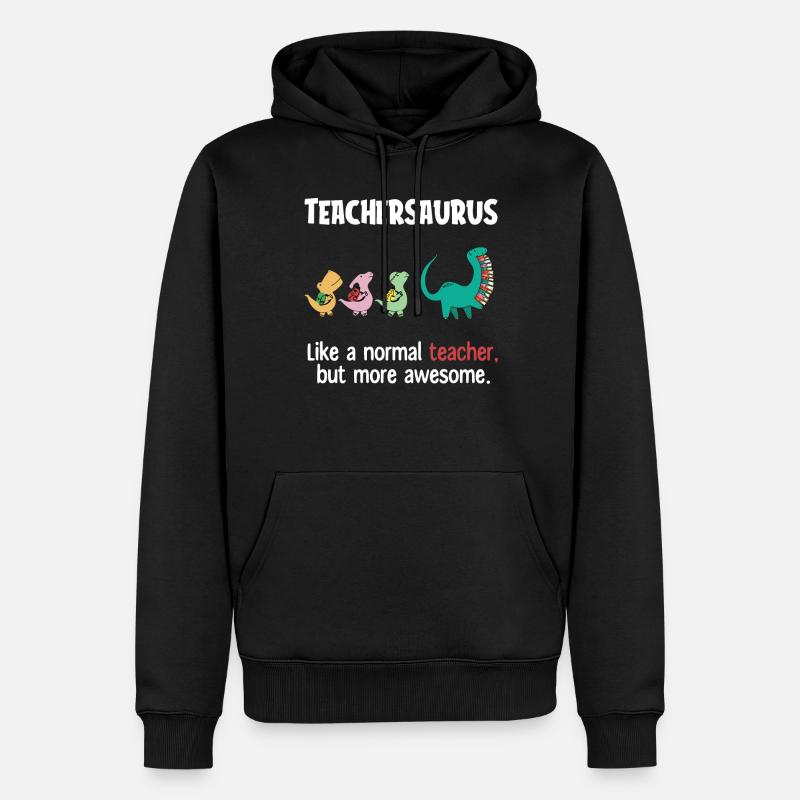 Ssaurus de l’enseignant, Enseignant - Sweat à capuche Premium bio Homme - noir