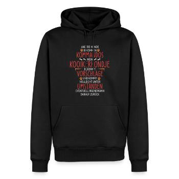 Kooikerhondje Vorschläge statt Kommandos - Männer Premium Bio Hoodie - Schwarz - Vorne - Nico (187cm)