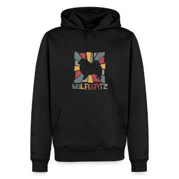 Wolfsspitz - Männer Premium Bio Hoodie - Schwarz - Vorne - Nico (187cm)