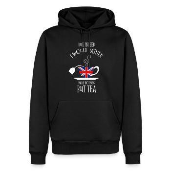 Aber Eigentlich Hätte Ich Lieber Nichts Als Tee - Männer Premium Bio Hoodie - Schwarz - Vorne - Nico (187cm)