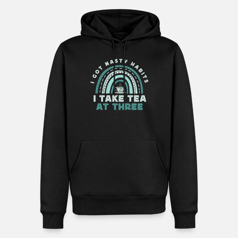 Teeliebhaber, Teetrinker, Teezeit - Männer Premium Bio Hoodie - Schwarz