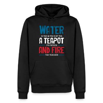 Teeliebhaber, Teetrinker, Tee, Teezeit - Männer Premium Bio Hoodie - Schwarz - Vorne - Nico (187cm)