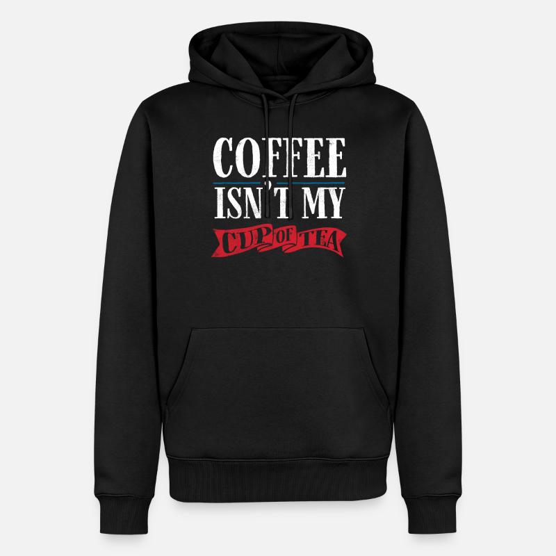 Teeliebhaber, Teetrinker, Tee, Teezeit - Männer Premium Bio Hoodie - Schwarz