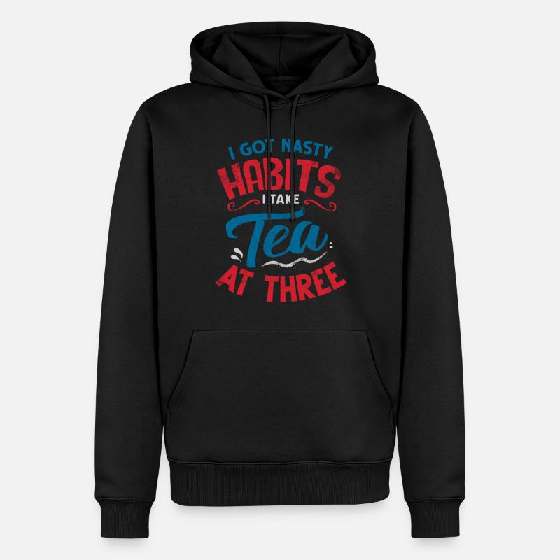 Teeliebhaber, Teetrinker, Tee, Teezeit - Männer Premium Bio Hoodie - Schwarz