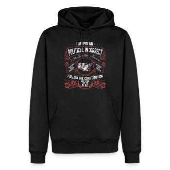 Politisch Inkorrekt, Folgen Sie Der Verfassung - Männer Premium Bio Hoodie - Schwarz - Vorne - Nico (187cm)