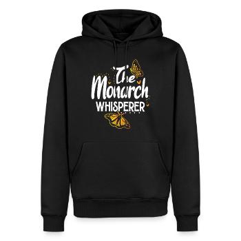 Papillon monarque - Sweat à capuche Premium bio Homme - noir - Devant - Nico (187cm)