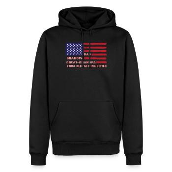 Papa Opa, Urenkel Opa - Männer Premium Bio Hoodie - Schwarz - Vorne - Nico (187cm)
