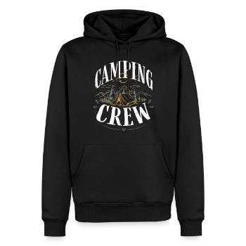 Camping -Crew, Camping, Draußen - Männer Premium Bio Hoodie - Schwarz - Vorne - Nico (187cm)