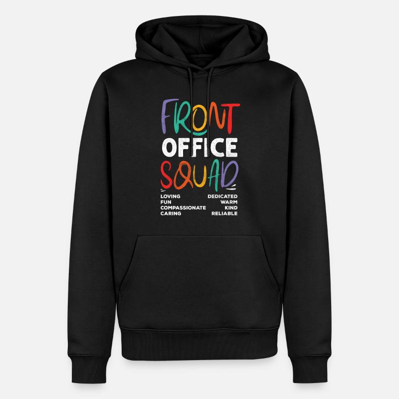 Front-Office-Kader - Männer Premium Bio Hoodie - Schwarz