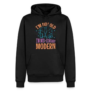 Ich Bin Nicht Alt, Ich Bin Modern - Männer Premium Bio Hoodie - Schwarz - Vorne - Nico (187cm)