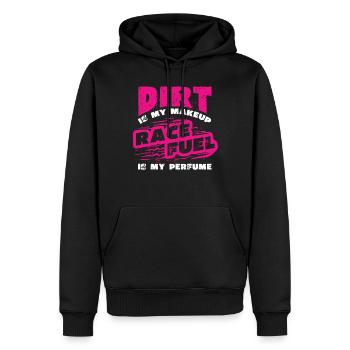 Dirt is my makeup racing girl, racing - Men’s Premium Organic Hoodie - black - Front - Nico (187cm)