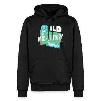 Ich Bin Nicht Alt, Ich Bin Modern - Männer Premium Bio Hoodie - Schwarz - Vorne - Nico (187cm)