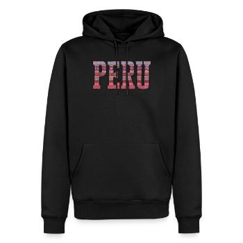 Peru Fan, Südamerika - Männer Premium Bio Hoodie - Schwarz - Vorne - Nico (187cm)