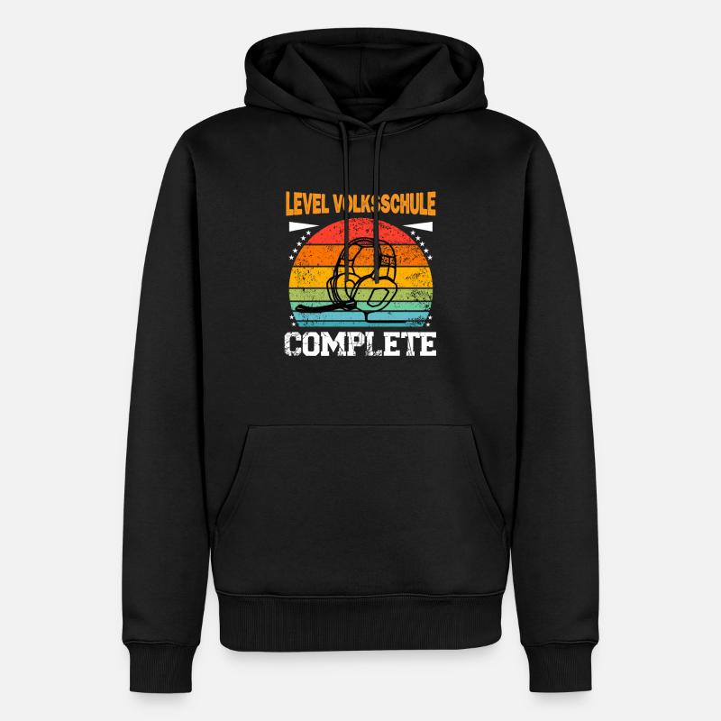 Grundschulabschluss Grundschule Level Complete - Sweat à capuche Premium bio Homme - noir