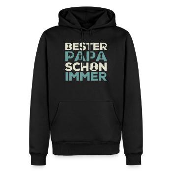 Schachvater, Schachspieler Geschenk, - Männer Premium Bio Hoodie - Schwarz - Vorne - Nico (187cm)