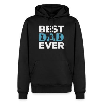 Schachvater, Schachspieler Geschenk, - Männer Premium Bio Hoodie - Schwarz - Vorne - Nico (187cm)