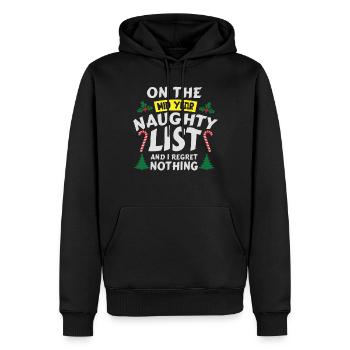 Mitte Des Jahres Freche Liste Und Bereue Nichts - Männer Premium Bio Hoodie - Schwarz - Vorne - Nico (187cm)