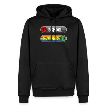Schule Ist Draußen, Sommer Auf - Männer Premium Bio Hoodie - Schwarz - Vorne - Nico (187cm)