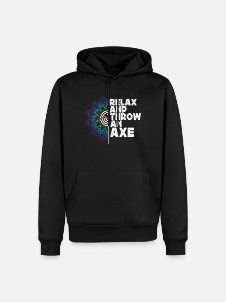 Axe Throw, Throw An Axe - Men’s Premium Organic Hoodie - black