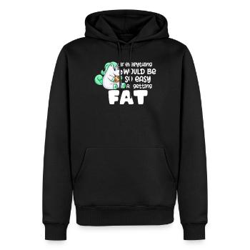 Si tout était aussi simple que de grossir - Sweat à capuche Premium bio Homme - noir - Devant - Nico (187cm)