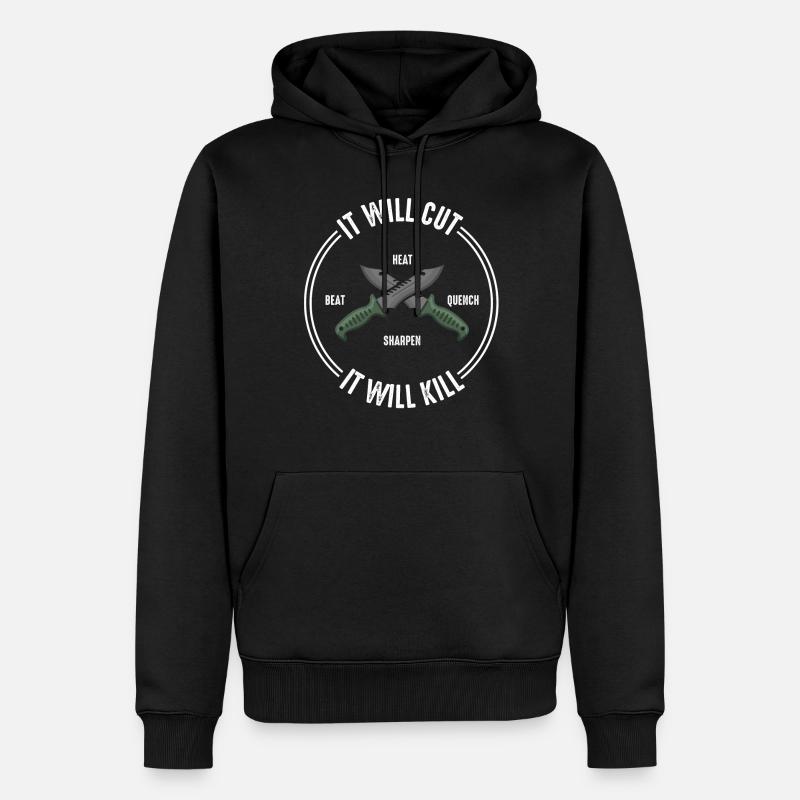 Messermacher - Männer Premium Bio Hoodie - Schwarz