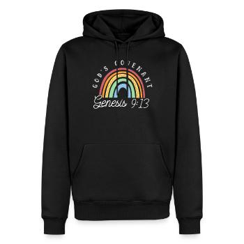 Gott Bund, Psalm, Christian - Männer Premium Bio Hoodie - Schwarz - Vorne - Nico (187cm)