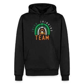 Équipe irlandaise de boisson - Sweat à capuche Premium bio Homme - noir - Devant - Nico (187cm)
