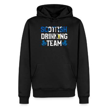 Schottisches Trinkteam, Schottland - Männer Premium Bio Hoodie - Schwarz - Vorne - Nico (187cm)