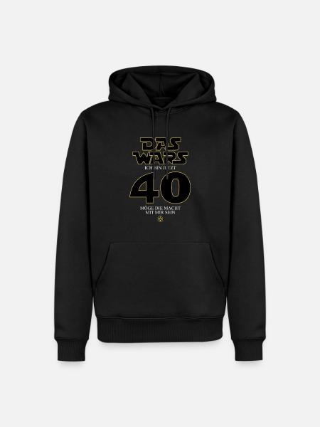 Das wars Ich bin jetzt 40 Jahre Geburtstag - Männer Premium Bio Hoodie - Schwarz
