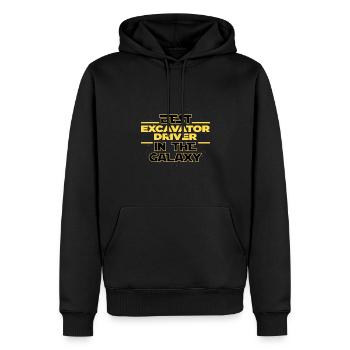 Best Excavator driver in the galaxy - Männer Premium Bio Hoodie - Schwarz - Vorne - Nico (187cm)