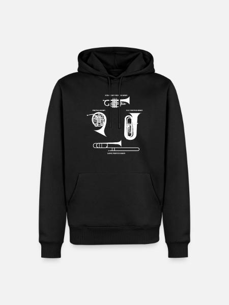 French Horn Player - Men’s Premium Organic Hoodie - black