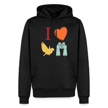 Vogelbeobachtung, Ornithologie - Männer Premium Bio Hoodie - Schwarz - Vorne - Nico (187cm)
