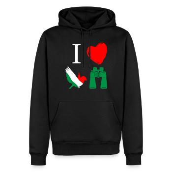 Vogelbeobachtung, Ornithologie - Männer Premium Bio Hoodie - Schwarz - Vorne - Nico (187cm)