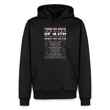 12 Tage Mathematik, Mathenoten - Männer Premium Bio Hoodie - Schwarz - Vorne - Nico (187cm)