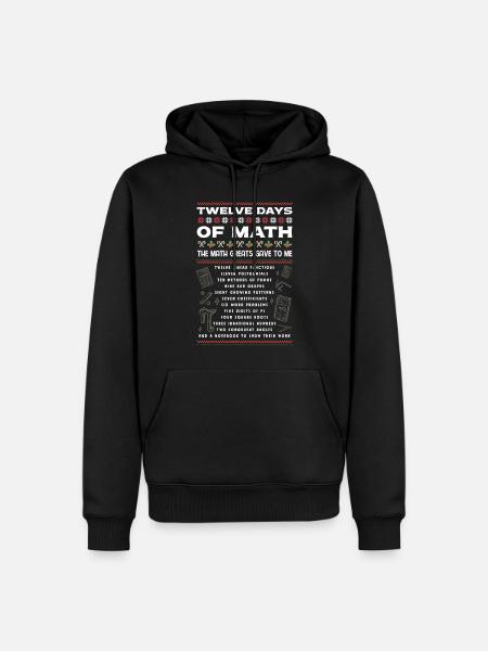 12 Tage Mathematik, Mathenoten - Herre Premium økologisk hoodie - sort