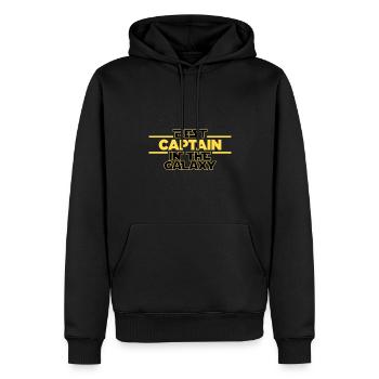 Best Captain in the galaxy boat - Men’s Premium Organic Hoodie - black - Front - Nico (187cm)
