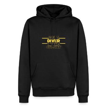 Meilleur plongeur de la galaxie Plongée - Sweat à capuche Premium bio Homme - noir - Devant - Nico (187cm)