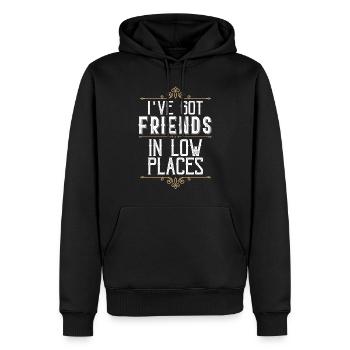 Ich Habe Freunde In Niedrigen Orten, Country - Männer Premium Bio Hoodie - Schwarz - Vorne - Nico (187cm)