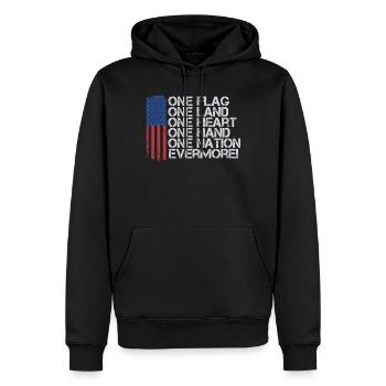 Citations patriotiques américaines, patriotes, patriotes - Sweat à capuche Premium bio Homme - noir - Devant - Nico (187cm)