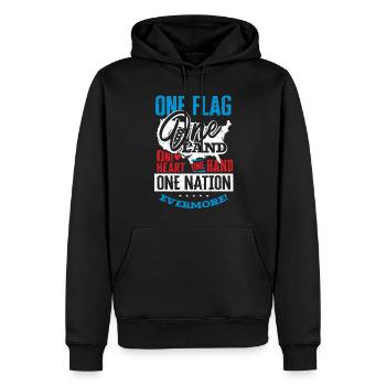 Citations patriotiques américaines, patriotes, patriotes - Sweat à capuche Premium bio Homme - noir - Devant - Nico (187cm)