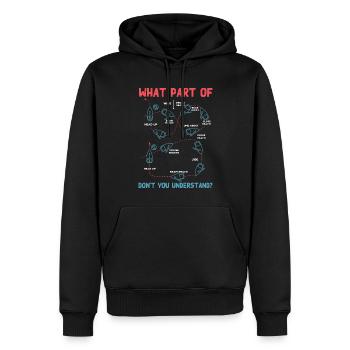 Man overboard maneuvers, sailor, sailing - Men’s Premium Organic Hoodie - black - Front - Nico (187cm)