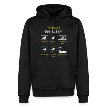 Élevage de pigeons, colombophiles, pigeons - Sweat à capuche Premium bio Homme - noir - Devant - Nico (187cm)