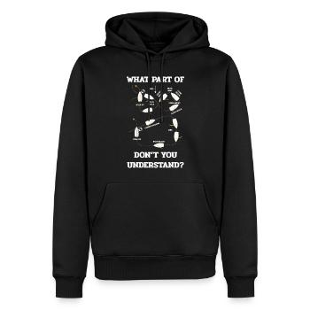 Man overboard maneuvers, sailor, sailing - Men’s Premium Organic Hoodie - black - Front - Nico (187cm)