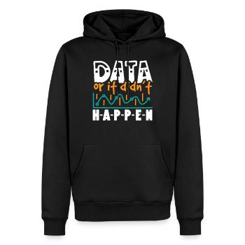 Collecte de données - Thérapeutes analystes comportementaux - Sweat à capuche Premium bio Homme - noir - Devant - Nico (187cm)