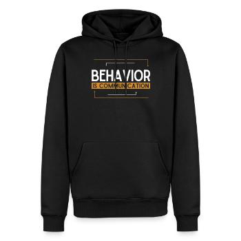 Collecte de données - Thérapeutes analystes comportementaux - Sweat à capuche Premium bio Homme - noir - Devant - Nico (187cm)