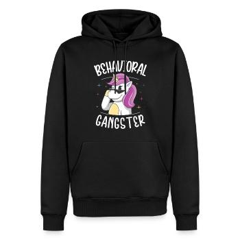 Collecte de données - Thérapeutes analystes comportementaux - Sweat à capuche Premium bio Homme - noir - Devant - Nico (187cm)
