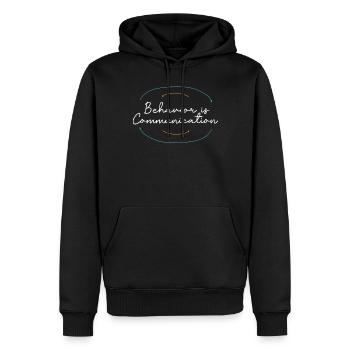 Collecte de données - Thérapeutes analystes comportementaux - Sweat à capuche Premium bio Homme - noir - Devant - Nico (187cm)